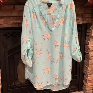 Rue 21 floral sheer tunic
